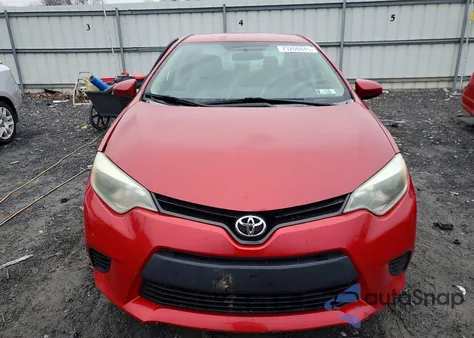 2014 Toyota Corolla L z USA, uszkodzony, nr VIN 5YFBURHE4EP080756